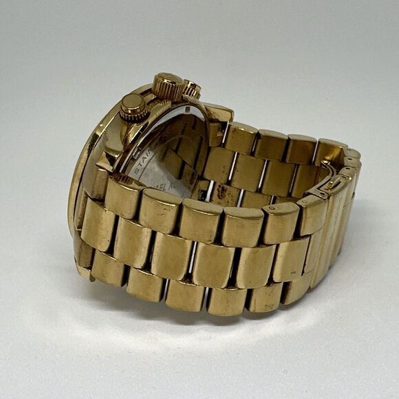 Michael Kors Runway MK8077 Men's Gold Stainless Steel Analog Dial Watch HME73 - Picture 8 of 11